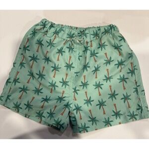 Rachel Riley Boys Palm Tree Swim Trunks Mint Green Shorts Size 4 Luxury Aqua